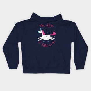 The horse I rode in on Kids Hoodie